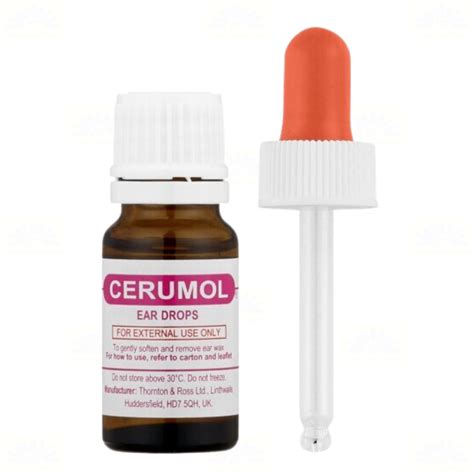 1 X Cerumol Ear Drops 10ml Wax Softener Soften & Remove Ear Wax | eBay