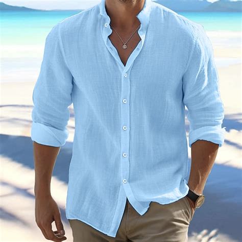 Men's Shirt Summer Shirt Beach Wear Button Up Shirt Black White Pink ...