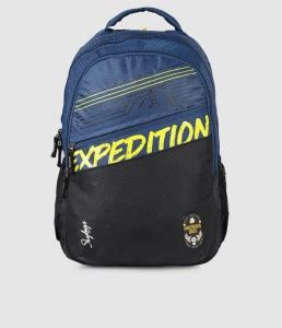 SKYBAGS Unisex Blue & Black Printed Bingo Extra 01 Laptop Backpack 30 L ...