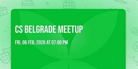 CS Belgrade Meetup, 51 Beatrice, Belgrade, 6 February 2026 | AllEvents