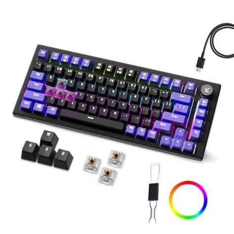 Kreo Hive 75 Mechanical Gaming Keyboard with Per-Key RGB Backlight, Ho ...