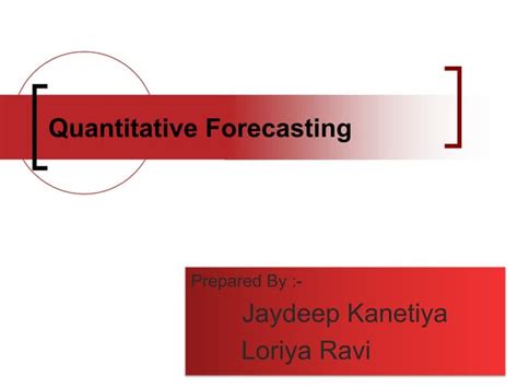 Image result for Quantitative Forecasting Examples