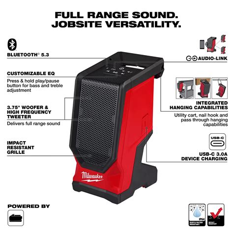 M18™ Bluetooth® Jobsite Speaker | Milwaukee Tool