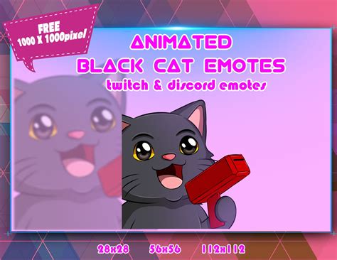 Animated Black Cat Chibi Make It Rain, Twitch Emotes Pack, Discord ...