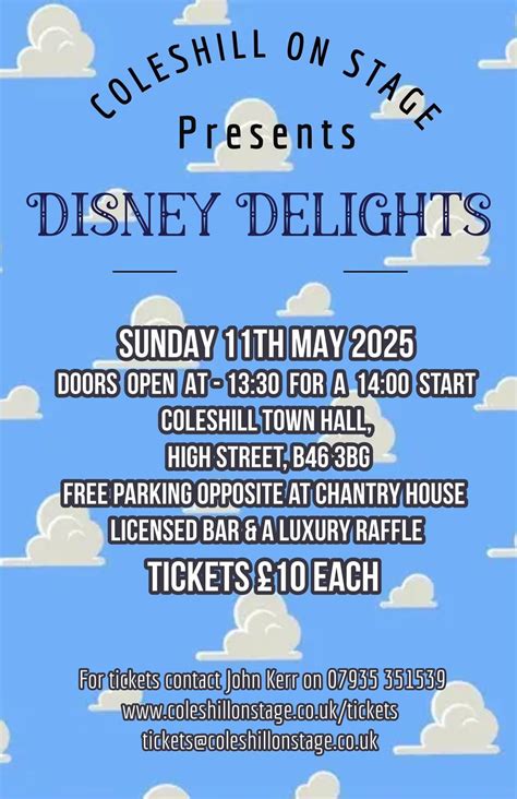 Disney Delights, Coleshill Town Hall, Marston Green, 11 May 2025 ...