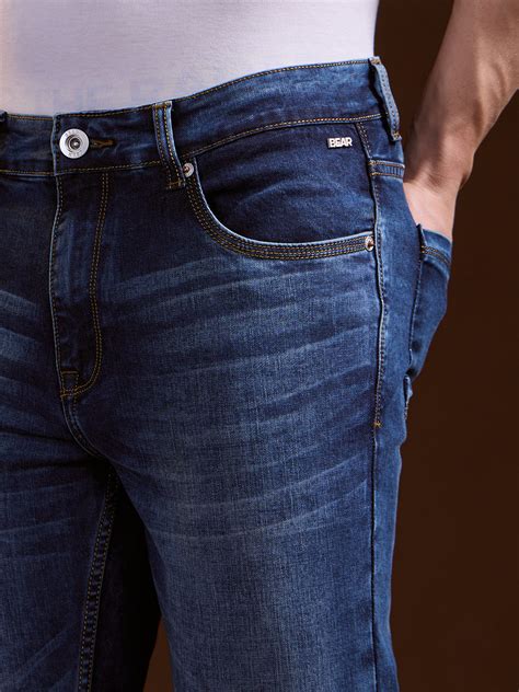 Men Mid BlueLight Fade Slim Fit Mid-Rise Jeans – FYVA