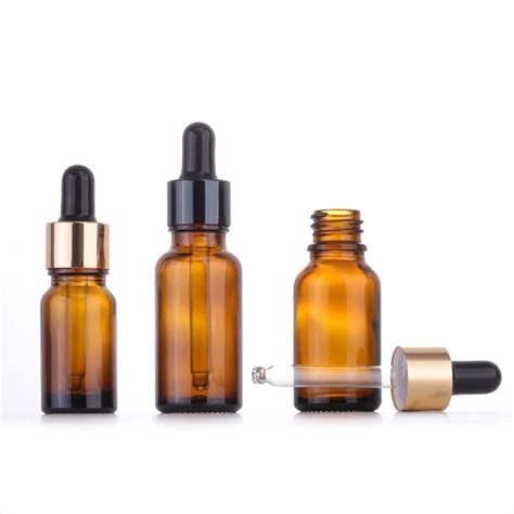 Dark Amber Dropper Bottles with Glass Eye Dropper for Essential Oils ...