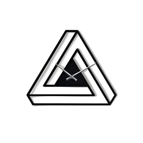 Buy POSHIO Minimalist Wall Clock | Infinite Triangle Wall Decor for ...