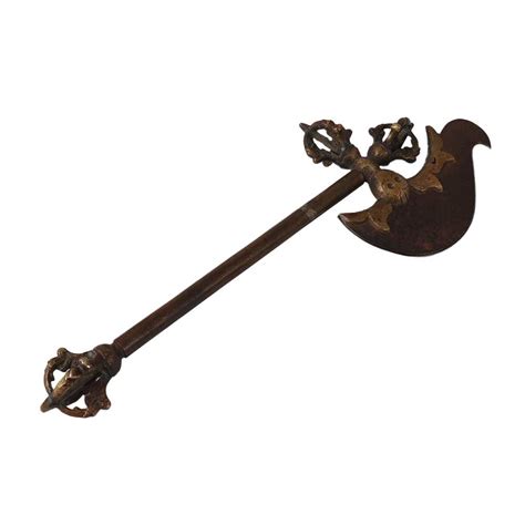 Makara-head vajra, and a Flaming Sword Statue Decor