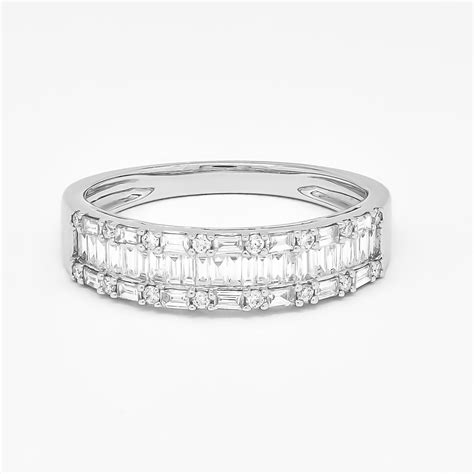 Brilliant and Baguette Diamond Gold Eternity Ring at 1stDibs | baguette ...