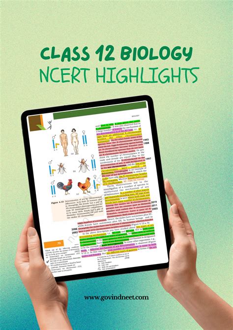 Complete Class 12 Biology NCERT Highlights PDF – Govind NEET