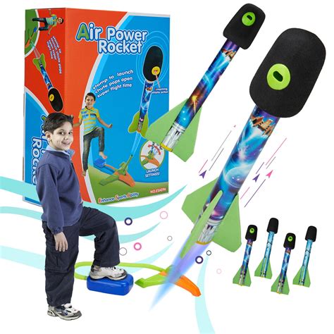 Buy Air Rocket Toy, Ultimate LED Rocket Launcher for Kids, Stomp and ...