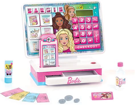 Amazon.com: Barbie Large Cash Register, Interactive Toy with Lights ...