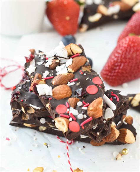 3-Ingredient Chocolate Almond Bark - The Conscious Plant Kitchen