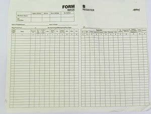 R K SALES R K Register for Wages, Form B, 50 Pages, Pack of 1 Unit R K ...