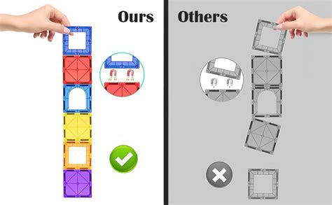 SNAPTRON Magnetic Blocks for Kids Tiles -100 Pieces Set Gifts for Girls ...