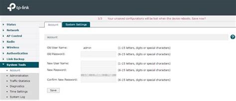 How do I change the administrative username or password of TP-Link device?