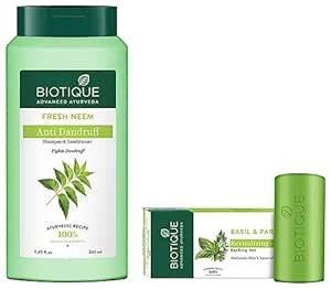 Buy Biotique Bio Neem Margosa Anti Dandruff Shampoo and Conditioner ...