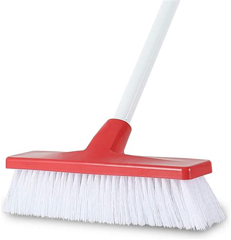 Eyliden Broom Push Broom with Stiff Bristles and Long Handle Deck Scrub ...