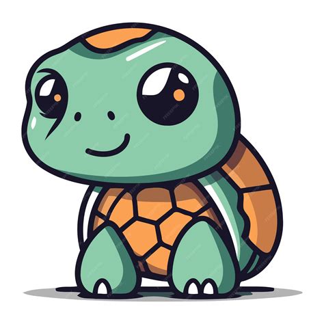 Premium Vector | Cute cartoon turtle vector illustration of a cute ...