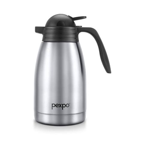 Pexpo Stainless Steel Vacuum Insulated Carafe, Tea/Coffee Pot, 1500 ml ...