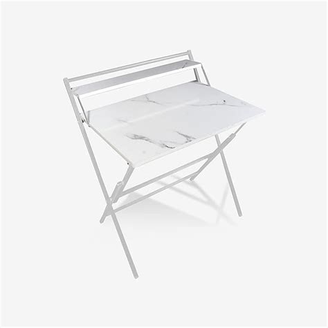 Faburaa Venus Foldable Table, Office Desk (Satvariyo White, 30x21 Inch ...