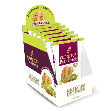 Cornitos Crack Pepper Roasted Cashews, 30g (Pack of 6) : Amazon.in ...