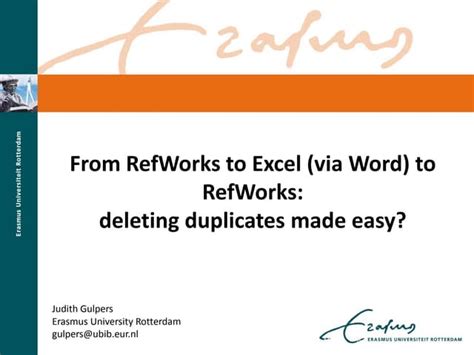 Export RefWorks to Excel 的图像结果