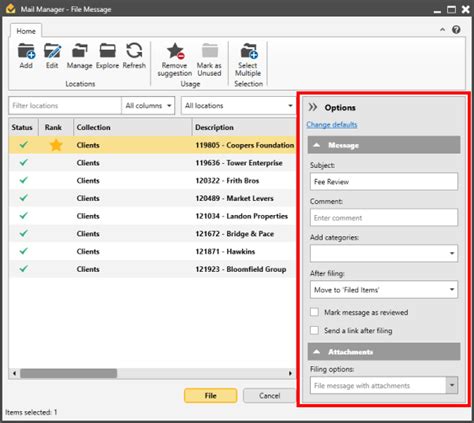Image result for File Options Email