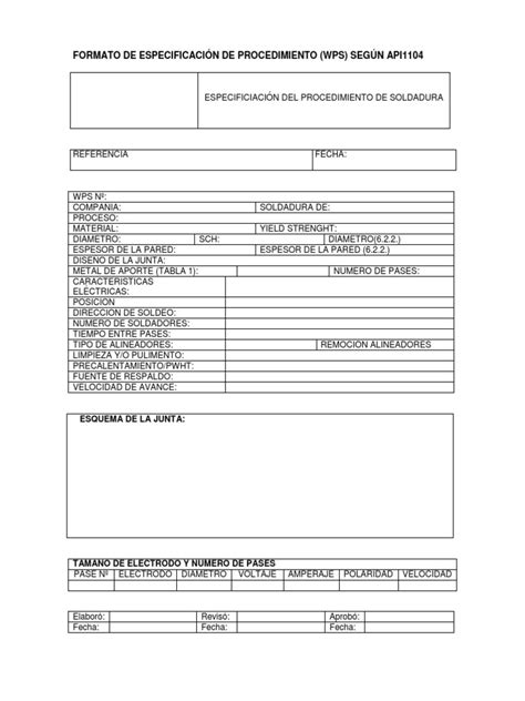 Image result for API 1104 Apendix B WPS