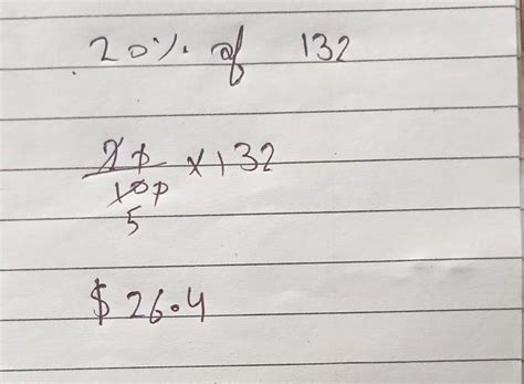 20% of $132 ( find ) - Brainly.in