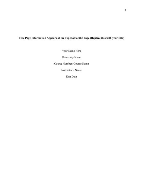 Image result for APA Format Page 1