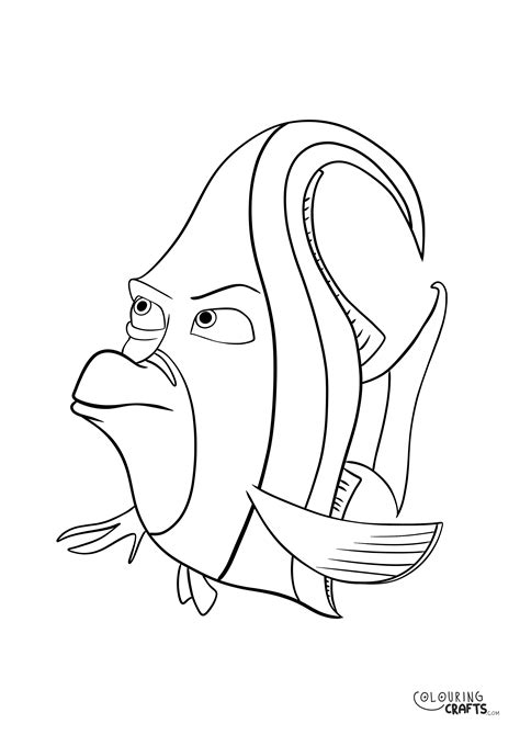 Gill Finding Nemo Colouring Page - Colouring Crafts