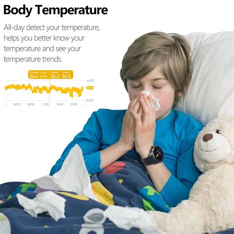 Smart Heath Smartwatch with 20 Sports Modes and Body temperature monit ...