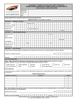 Subdivision Condition Compliance Form - Blank Fillable Template | Fill ...
