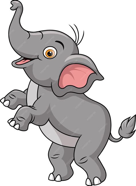 Premium Vector | Cute elephant cartoon standing pose
