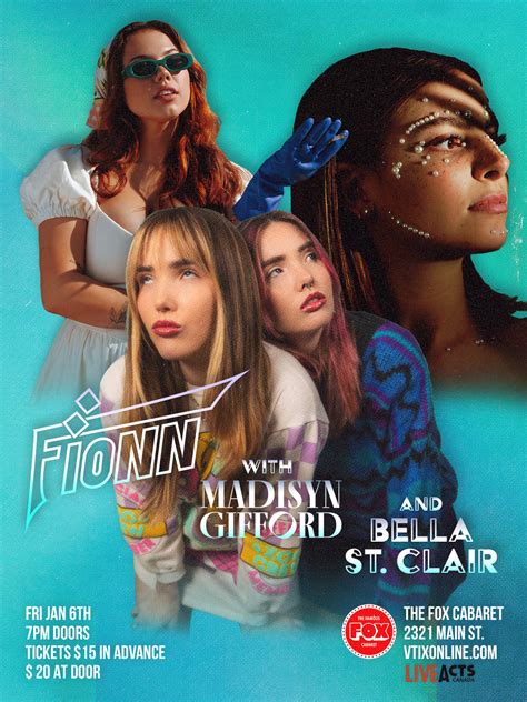 Fionn with Special Guests Bella St. Clair and Madisyn Tickets - Vtix Online