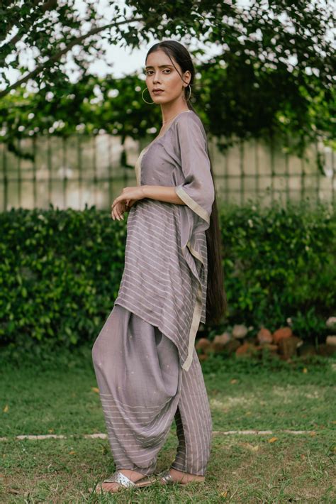 Grey Kaftan Co-ord Set – Siva