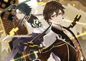 Genshin Impact Xiao Lumine Liyue And Paimon Video Game Matte Finish ...