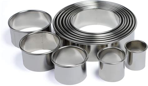Amazon.com: 5 Pieces Round Cake Ring Set Biscuit Cutter Circle Cookie ...