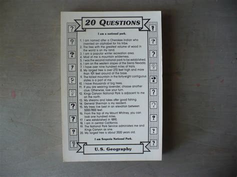 20 Questions Board Game