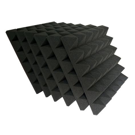Agfabric 12-in x 12-in Black Foam Acoustic Sound Absorbing Self-stick ...