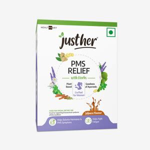 JustHer PMS Relief with Herbs, Supports Menstrual Cycle, Energy Booster ...