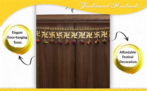CREYENTES® Handmade Pom Pom Toran,Toran for Door, Wall Hanging ...