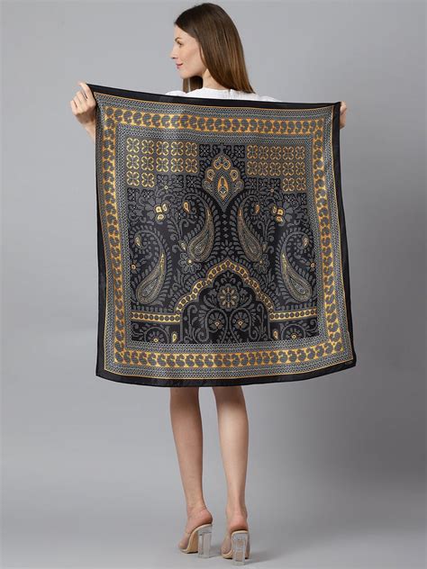 Gold Gravestone Scarf and Bag Scarf Set