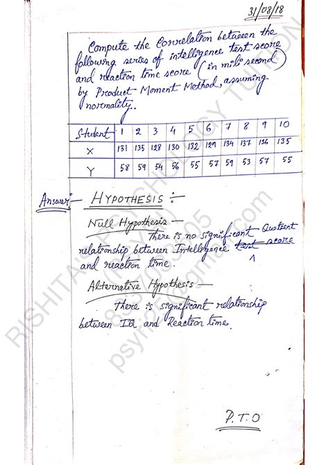Correlation rank difference - RISHITA'S PSYCHOLOGY TUITION 8337033605 ...
