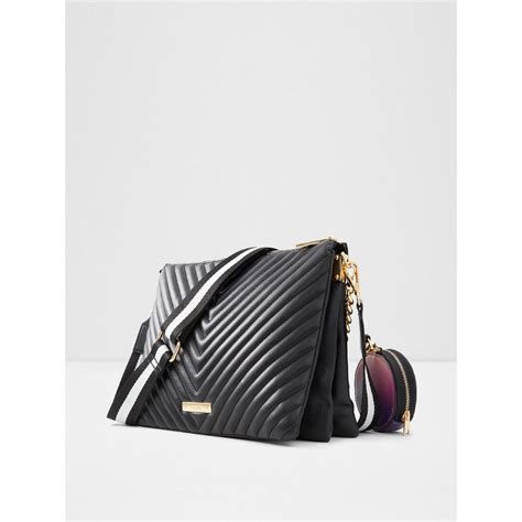 Buy Aldo HENIE001 Black Patterned Sling and Cross Bag Online