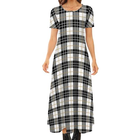 2025 White Big Dress Retro Female Print Black Long Bohemia Dress Cute ...