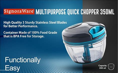 Signoraware Quick Chopper Multipurpose Manual Vegetable, Dry Fruit and ...