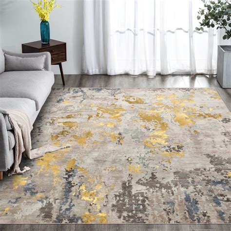 vivorug Washable Rug, Ultra Soft Area Rug 8x10, Non Slip Abstract Rug ...
